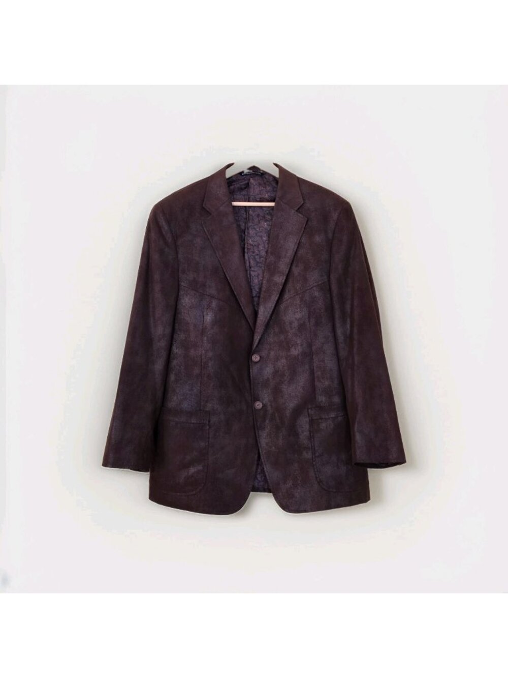 Coppley Clapton Blazer US 42R Brown Faux Suede Western Sport Coat Union Made